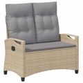 vidaXL Záhradná lavička Beige a svetlo šedá 105 x 60 x 112 cm