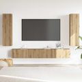 VidaXL 4-dielna súprava nástennej TV skrinky Artisan Dub Artisan
