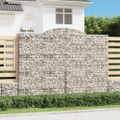 vidaXL Oblúkový gabionový kôš 7 ks 300x50x220/240cm pozinkované železo