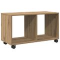 vidaXL Skrinka na kolieskach dub artisan 72x33x42,5cm kompozitné drevo