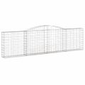 vidaXL Oblúkové gabiónové koše 8ks 400x30x100/120cm pozinkované železo