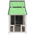 vidaXL Koterec pre psa sivý 143x60,5x109 cm borovicový masív