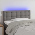 vidaXL Čelo postele s LED tmavosivé 100x5x78/88 cm látka