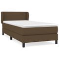 vidaXL Posteľný rám boxsping s matracom hnedý 90x200 cm látka