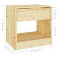 vidaXL Nočný stolík 40x31x40 cm jedľový masív