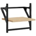 vidaXL Nástenné police s tyčami 2 ks dub sonoma 30x25x30 cm
