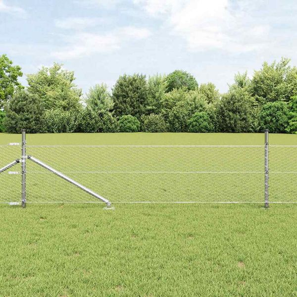 vidaXL Exteriérový hexagonálny plot s prístupovým stĺpikom 10 x 0,4 m