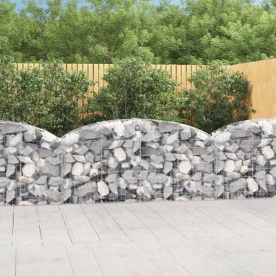 vidaXL Oblúkový gabionový kôš 200x50x80/100 cm pozinkované železo