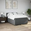 vidaXL Boxspring posteľ s matracom tmavosivá 140x200 cm látka