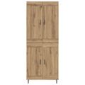 vidaXL Highboard 2 ks Remeselný dub 69,5 x 34 x 180 cm