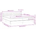 vidaXL Posteľný rám boxsping s matracom ružový 200x220 cm zamat