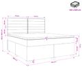 vidaXL Posteľ boxspring s matracom Tmavohnedá 140 x 200 cm Látka