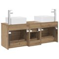 vidaXL Set kabinetov do kúpeľne 3 ks Dub artisan 49,5 x 41 x 63 cm