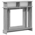 vidaXL Rám krbu Sivý Sonoma 102 x 26 x 100 cm Kompozitné drevo