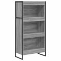 vidaXL Knižnica 60 x 30 x 121 cm Kompozitné drevo Sivý Sonoma