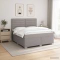 vidaXL Posteľ boxspring s matracom Sivohnedá 140 x 190 cm Látka
