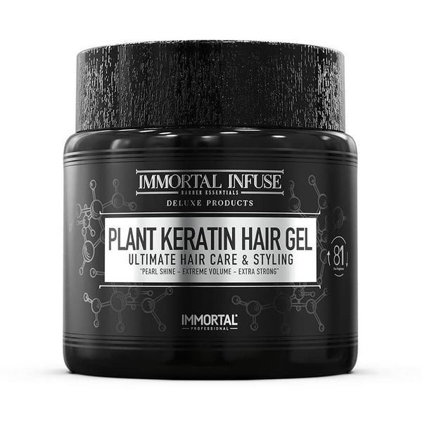 Extra silný gél na vlasy s keratínom IMMORTAL Infuse Plant keratin hair gel 500 ml
