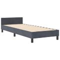 vidaXL Posteľ s pružinovým rámom Tmavo šedá 80 x 200 cm Zamat