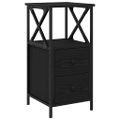 vidaXL Nočný stolík 2 ks Čierny dub 34 x 35,5 x 70 cm Kompozitné drevo
