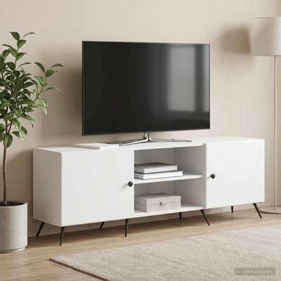 vidaXL TV skrinka 150 x 31 x 50 cm Biela Kompozitné drevo