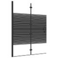 vidaXL Skladací sprchový kút ESG 100x140 cm čierny