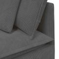 vidaXL Modulárna pohovka s vankúšmi, menčestrová látka, tmavosivá