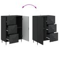 vidaXL Servírovacia skriňa Čierna 66 x 34,5 x 89,5 cm Kompozitné drevo