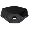 vidaXL Umývadlo biele 41x36,5x12 cm keramické čierne