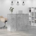 vidaXL Recepčný stôl betónovo sivý 135x50x103,5 cm kompozitné drevo