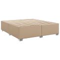 vidaXL Boxspring posteľ s matracom kapučínová 200x200 cm umelá koža