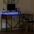 vidaXL Stôl Hnedý dub 120 x 79 x 86,5 cm Kompozitné drevo