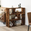 vidaXL Deliaca stena dymový dub 100x33x94,5 cm kompozitné drevo