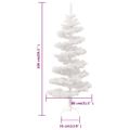 vidaXL Špirálový osvetlený vianočný stromček+stojan, biely 150 cm, PVC