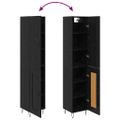 vidaXL Highboard Čierny dub 34,5 x 34 x 90 cm Kompozitné drevo
