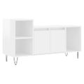 vidaXL TV skrinka lesklá biela 100x35x55 cm spracované drevo