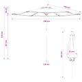 vidaXL Záhradný slnečník 300 x 300 cm Polyester Obdĺžnikový