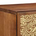 vidaXL Highboard s poličkou Hnedá 40 x 33 x 110 cm Masívne mango drevo