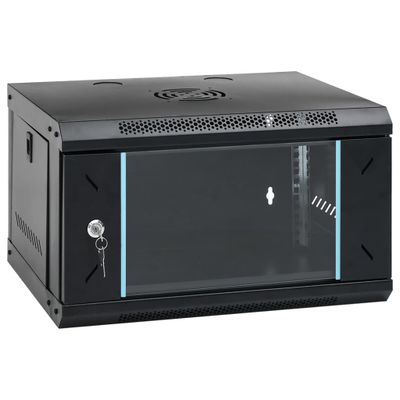 vidaXL 6U nástenná sieťová skrinka 19" IP20 53x40x30 cm