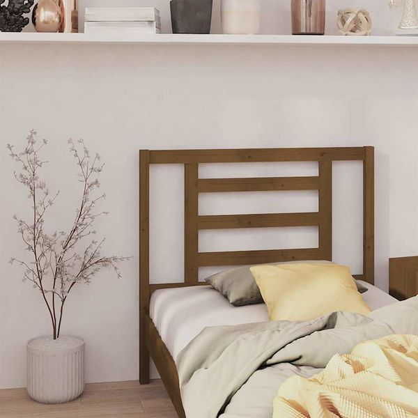 vidaXL Čelo postele medovohnedé 106x4x100 cm masívna borovica