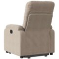 vidaXL Elektrické zdvíhacie sklápacie kreslo sivohnedé mikrovl. látka