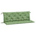 vidaXL Podložky na záhradnú lavičku 2 ks vzor listov 150x50x7 cm látka