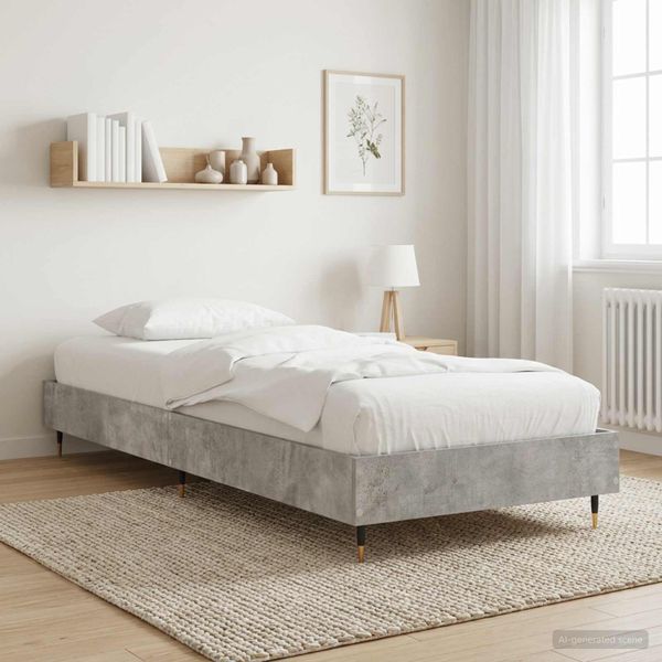 vidaXL Rám postele Betónovo sivá 80 x 200 cm Kompozitné drevo