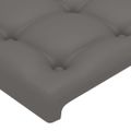 vidaXL Čelo postele so záhybmi sivé 83x23x78/88 cm umelá koža