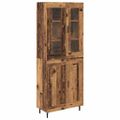 vidaXL Highboard 2 ks Staré drevo 69,5 x 34 x 180 cm Kompozitné drevo