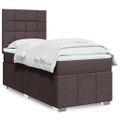 vidaXL Boxspring posteľ s matracom tmavohnedá 90x190 cm látka