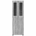 vidaXL Highboard FLORIN 60 x 35 x 182 cm Sivý Sonoma Kompozitné drevo