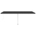 vidaXL Voľne stojaca ručne zaťahovacia markíza 600x350 cm, antracitová