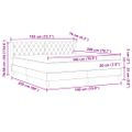 vidaXL Posteľ s pružinovým rámom Tmavo šedá 200 x 180 cm Zamat