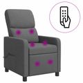 vidaXL Masážne relaxačné kreslo Tmavosivá Látka