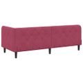 vidaXL Rohový rám postele Víno červené 80 x 200 cm Zamat